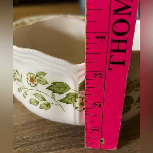 VTG Petite Flora Ironstone Gravy Boat 2 Piece Boat And Dish Floral - Picture 10 of 13